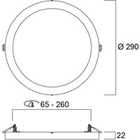 Sylvania Start LED downlight 5in1 Ø 29cm 23W