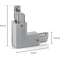 GLOBAL Noa corner protective conductor outside, grey