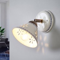 Ceramiche Vägglampa NONNA av vit keramik