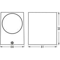 OSRAM utomhusvägglampa ENDURA CLASSIC SQUARE, vit, nedåt, IP44