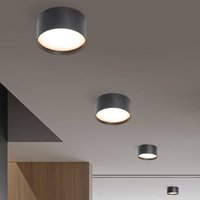 LED-taklampa CMD 9092, Ø 12 cm, antracit, IP44, metall