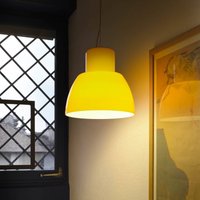 Suspension Nemo Lorosae, jaune, Ø 40 cm, verre, E27