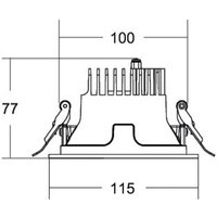 BRUMBERG Apollo Mini, facetté, rond, 3.500 K, noir