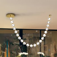 Schuller Valencia Suspension LED Zaria, 21 amp., doré, transparent, métal, acrylique