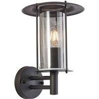 Brilliant Detroit utomhusvägglampa, matt svart, metall, plast