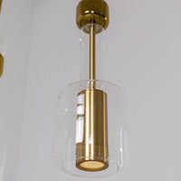 KARE Suspension Candy Bar, doré, acier, verre, à 3 lampes