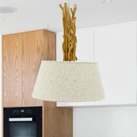 ONLI Woody pendant light made of textile and wood