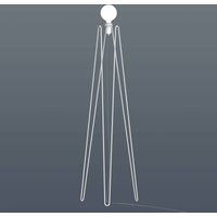 GRUPA Modell M2 LED-golvlampa vit, svart kabel