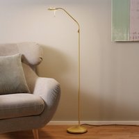 Steinhauer Mässingsfärgad golvlampa Zenith med dimmer