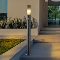 Lindby path light Statius, anthracite, iron, 100 cm, sensor
