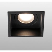 FARO BARCELONA Inbyggnadsspot Hyde 1 lampa ram kantig IP44 svart