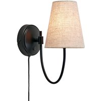 Markslöjd Wandleuchte Amar, beige/schwarz, Stecker, E14