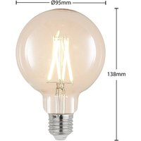 Arcchio LED bulb E27 8 W 2,700 K G95 globe clear 3-pack