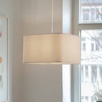 Maco Design Kwadro hänglampa, beige, 40 x 40 cm, velourväv