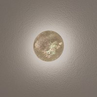 Nowodvorski Lighting LED-vägglampa Ring S, Ø 15 cm, plywood, guldfärgad