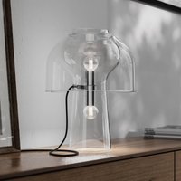 Karman table lamp Lilly, transparent, height 48 cm, glass