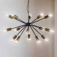 Nowodvorski Lighting Rod Black XV pendant light, black, 15-light