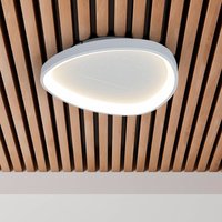Näve LED-taklampa Argesa, Ø 42 cm, vit, CCT, fjärrkontroll