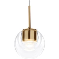 kdln LED-hänglampa Dew, mässingsfärgad, 1 lampa, Ø 11 cm