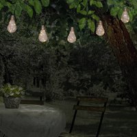 Näve Bulbs LED solar string lights, 10-bulb