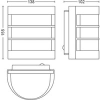 Philips Calgary utomhusvägglampa, stål, sensor