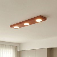SIGMA Hero ceiling lamp, red, 55 x 12 cm, 3-bulb, metal, GX53