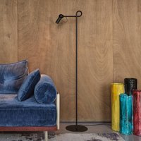 kdln LED-golvlampa Bird, svart, 126 cm, metall, dimbar