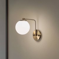 Opviq Applique murale Daisy 146-A, doré, abat-jour en verre opalin