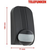 Telefunken Funchal motion sensor, max. 1,000 W LED, black