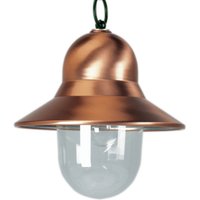 K.S. Verlichting Toscane outdoor hanging light, copper-coloured, green suspension