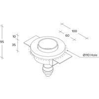 TECNICO by Sforzin Inbyggnadsspot Thessaly, guld, gips, Ø 10 cm, GU10