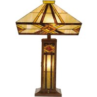 Clayre&Eef Lampe à poser Glenys style Tiffany