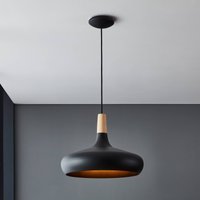 EGLO Sabinar pendellampa, 1-ljus, svart, Ø 40 cm