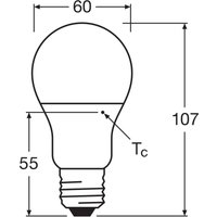 OSRAM LED bulb opal E27 8.5W 827 3-pack