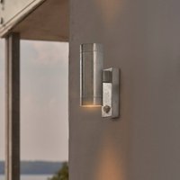 Nordlux Utomhusvägglampa Tin Maxi Double Sensor, galvaniserad, IP54, GU10