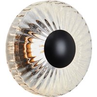 DESIGN BY US LED utomhusvägglampa New Wave Optic, glas, Ø 26 cm, IP65
