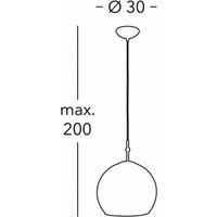 Kolarz Luna hänglampa, Ø 30 cm, guldfärgad, metall/glas
