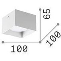 Ideallux Ideal Lux downlight Spike Square, chrome-coloured, aluminium, 10x10 cm
