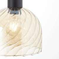 Brilliant Casto hanging light, Ø 19 cm, amber, glass