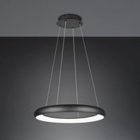 Trio Lighting LED pendant light Cardona, Ø 75 cm, black, CCT, metal