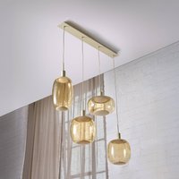 OSRAM Decor Needle Linear hanging light, beige, steel, 4-bulb E27