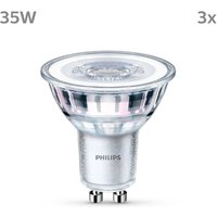 Philips LED bulb GU10 3,5W 275lm 840 clear 36° 3pcs