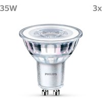 Philips LED-lampa GU10 3,5W 275lm 840 klar 36° 3st