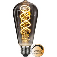 STAR TRADING Rustic LED bulb E27 ST64 2W filament 2,100K smoke