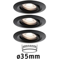 Paulmann Nova Mini inbyggnadsspot 3 svänger svart