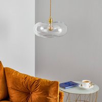 EBB & FLOW Horizon clear glass pendant light 36 cm