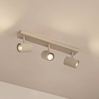 Spots pour plafond Lindby Kardis, beige, à 3 lampes, métal, GU10