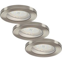 ELC Delfan LED-badinbyggnadslampor, 3 st, silver