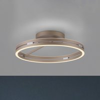 Plafonnier LED PURE Loop couleur bronze, métal Ø 60 cm CCT