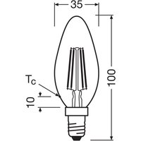OSRAM LED candle matt E14 2.2W 827 EEC A 3-pack